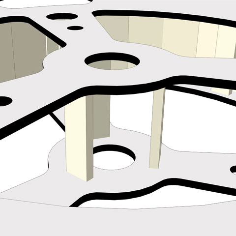 Systemspulen aus Lignan 3D-CAD Planung